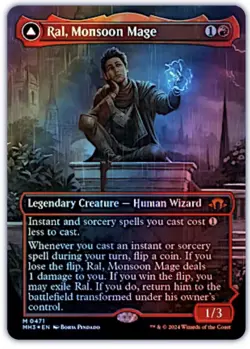 Ral, Monsoon Mage (Borderless) (Textured Foil) Modern Horizons 3 Foil- NM/M - Image 1