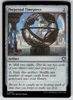 Perpetual Timepiece Uncommon Commander: Secrets of Strixhaven 354 MTG NM 2026 - Image 1