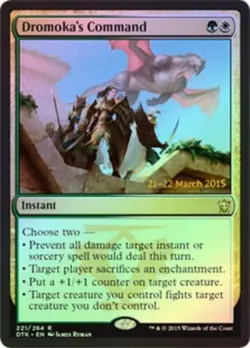 Dromoka's Command - Foil - Prerelease Promo ~ Lightly Played Prerelease Promos M - Image 1