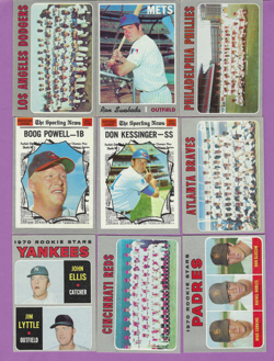 1970 Topps Baseball Partial Set, Lot of 337 Cards, No Duplicates, EX. - Image 3
