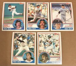 1983 Topps / NM Boston Red Sox COMPLETE TEAM SET with BOGGS (30) Baseball Cards - Image 2