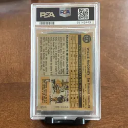WILLIE MCCOVEY 1960 60 TOPPS #316 VINTAGE ROOKIE CARD RC EX-MINT PSA 6 MLB HOF - Image 2