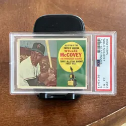 WILLIE MCCOVEY 1960 60 TOPPS #316 VINTAGE ROOKIE CARD RC EX-MINT PSA 6 MLB HOF - Image 3
