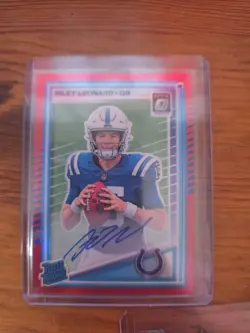 2025 Indianapolis Colts Rookie Lot Riley Leonard Auto /99 Tyler Warren /299 RC - Image 3