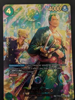 Roronoa Zoro Bubble Zoro English- PRB02-006 SP - The Azure Sea’s Seven OP14 - Image 1