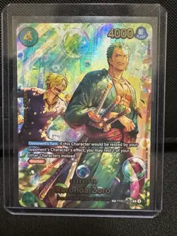 One Piece TCG The Azure Sea's Seven Foil OP-14 Roronoa Zoro PRB02-006 (SP) - Image 1
