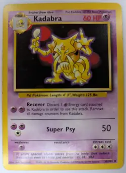 Pokemon TCG Kadabra Base Set 32/102 Regular Unlimited Uncommon - Image 1