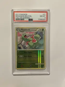 Meganium Reverse foil - Call Of Legends - 27/95 - PSA 8 Pokemon tcg graded slab - Image 1