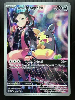 Pokemon Marnie's Morpeko SVP 206 Black Star Promo Full Art Holo (NM) - Image 1