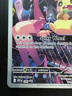 Pokemon Marnie's Morpeko SVP 206 Black Star Promo Full Art Holo (NM) - Image 4