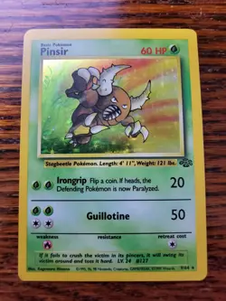🌿 Pinsir 9/64 - Jungle - Vintage WOTC Holo Rare Pokemon Card 💎 MP* - Image 1