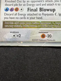 Pokemon 2009 Rayquaza C Lv X Supreme Victors Holo DP47 Promo - MP-HP - Image 3
