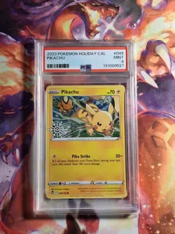 Pokemon Pikachu #49 Snowflake Stamp PSA 9 - Image 1