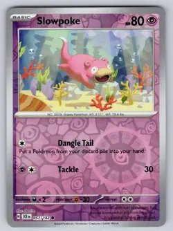 Slowpoke 57/142 Common Stellar Crown Reverse Holo Near Mint - Image 1
