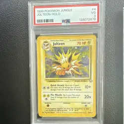 Nintendo Pokemon TCG Jolteon 4/64 Jungle Holo Rare Unlimited English 1999 PSA 3 - Image 1
