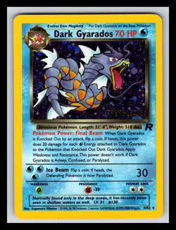 Dark Gyarados 8/82 Holo Rare Unlimited PreRelease Team Rocket Pokemon 2314 - Image 1