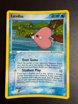 Pokemon TCG Card ~ Luvdisc Holo Crystal Guardian 7 /100 NM - Image 1