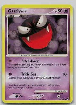 Pokemon TCG Gastly Stormfront 62/100 LP - Image 1
