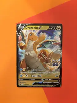 Pokemon TCG Dragonite V #SWSH235 Sword And Shield Promo Pokemon Go Stamped Mint - Image 1