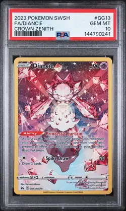 Pokemon 2023 Crown Zenith Galarian Gallery Diancie GG13/GG70 PSA 10 Gem Mint - Image 1