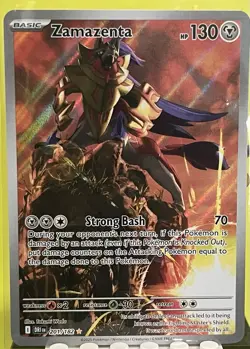 Zamazenta 201/182: Destined Rivals Illustration Rare Full Art Holo Pokemon NM - Image 1