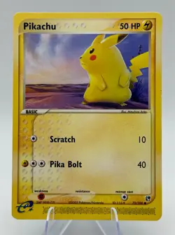 Pikachu 72/100 EX Sandstorm 2003 Pokemon e‑Reader Common - Image 1