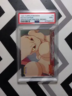 Pokemon Card Super Psychic Mewtwo Holo Foil Topps Movie Promo 1999 PSA 9 MINT - Image 1