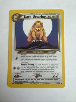 The Pokemon Company Pokemon TCG Dark Ursaring Neo Destiny Unlimited Rare 21/105 - Image 1