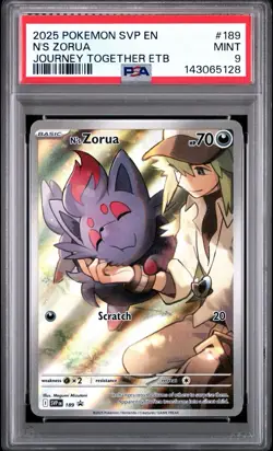 N's Zorua PSA 9 2023-25 Pokemon Scarlet Violet Black Star Promo Journey Together - Image 1