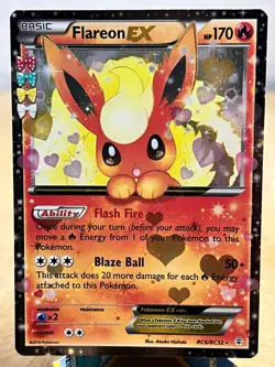 Generations Flareon EX RC6/RC32 Holo EX Rare Pokemon NM/M - Image 1