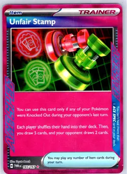 Unfair Stamp 165/167 ACE SPEC Rare Twilight Masquerade Pokemon Holo Near Mint - Image 1