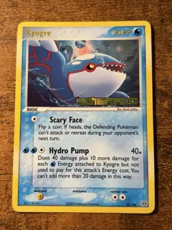 Pokemon TCG Emerald Reverse Holo Kyogre Card 15/106 EX Stamped - Image 1