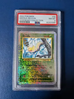 Pokemon TCG Weedle Reverse Holo 99/110 Legendary Collection PSA 8 WOTC Card - Image 1