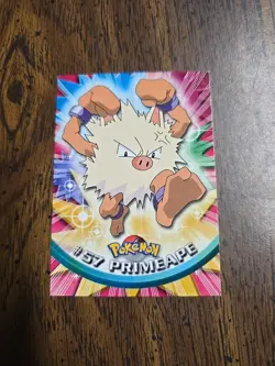 1999 Topps Pokemon #57 Primeape TV Animation Card Blue Logo - Image 1