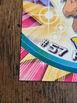 1999 Topps Pokemon #57 Primeape TV Animation Card Blue Logo - Image 3