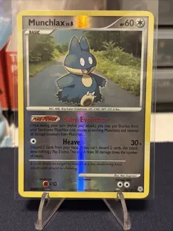 Munchlax Diamond & Pearl Pokemon LP-MP Reverse Holo 33/130 - Image 2