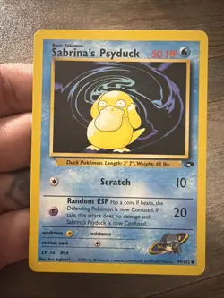Sabrina’s Psyduck 99/132 Common Gym Challenge Pokemon Card TCG - NM/LP Vintage - Image 1