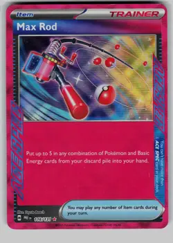 Max Rod 116/131 Holo ACE SPEC Rare Prismatic Evolutions Pokemon Near Mint - Image 1