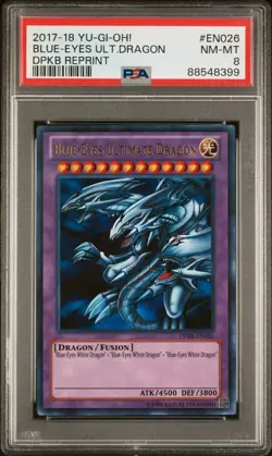 YU-GI-OH DUELIST PACK: KAIBA DPKB-EN026 BLUE EYES ULTIMATE DRAGON PSA 8 NM-MT - Image 1