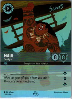 Maui - Demigod (Alternate Art) 23/P1 Foil Disney100 Promos - Lorcana - NM - Image 1