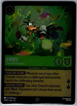 Goofy - Emerald Champion 25/P3 Foil Disney Lorcana Promo Cards - Lorcana - NM - Image 1