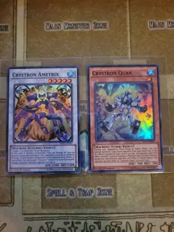 YUGIOH CRYSTRON QUAN + CRYSTRON AMETRIX INOV SUPER 1ST ED NM - Image 1