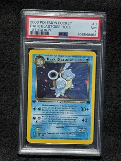 2000 VINTAGE POKEMON ROCKET DARK BLASTOISE HOLO 1ST EDITION #3 NM PSA 7 - Image 1