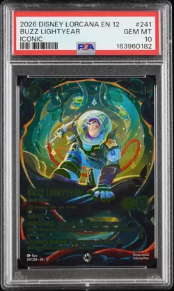 2026 DISNEY LORCANA EN 12-WILDS UNKNOWN BUZZ LIGHTYEAR - JUNGLE RANGER PSA 10 - Image 1