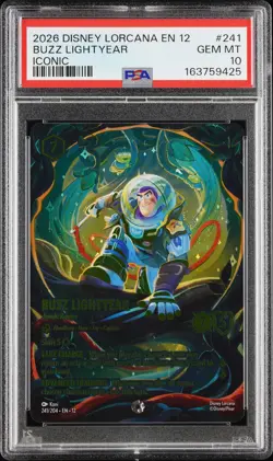 2026 DISNEY LORCANA EN 12-WILDS UNKNOWN BUZZ LIGHTYEAR - JUNGLE RANGER PSA 10 - Image 1