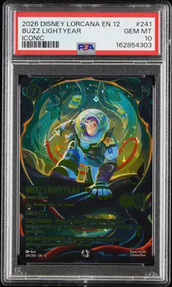 2026 DISNEY LORCANA EN 12-WILDS UNKNOWN BUZZ LIGHTYEAR - JUNGLE RANGER PSA 10 - Image 1