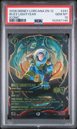 2026 DISNEY LORCANA EN 12-WILDS UNKNOWN BUZZ LIGHTYEAR - JUNGLE RANGER PSA 10 - Image 1