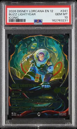 2026 DISNEY LORCANA EN 12-WILDS UNKNOWN BUZZ LIGHTYEAR - JUNGLE RANGER PSA 10 - Image 1