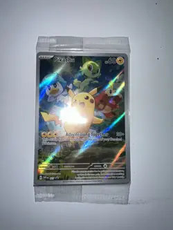 Pikachu SVP027 Black Star Promo Scarlet & Violet Holo Pokemon Card - NM SEALED - Image 1