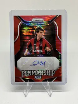 2025-26 Panini Prizm FIFA Roberto Ayala Penmanship Auto AC Milan P-RAY - Image 1